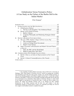 Globalization Versus Normative Policy: A Case Study on the Failure