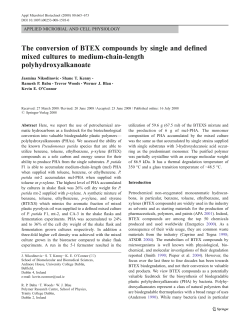 The conversion of BTEX compounds by single and defined mixed
