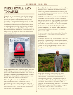 pierre fenals: back to nature