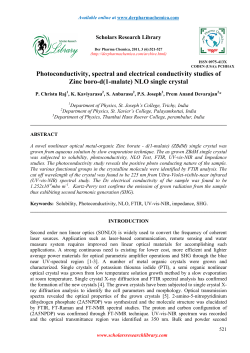 Photoconductivity, spectral and electrical conductivity studies of Zinc