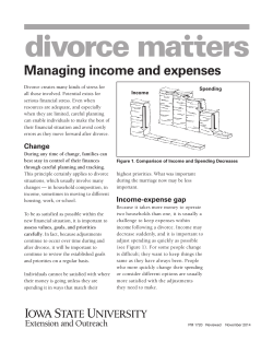Divorce Matters - Managing income and expenses