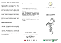 Milan Poison Control Center - Centro Antiveleni di Milano