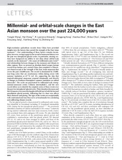Millennial-and orbital-scale changes in the East Asian monsoon