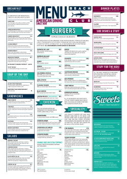 burgers - Beach Club