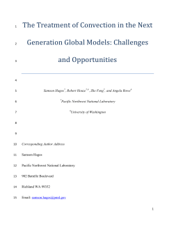 The Treatment of Convection in the Next Generation Global Models