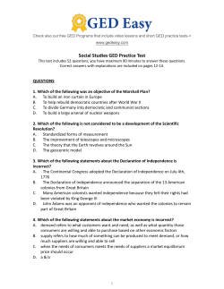 Social Studies GED Practice Test