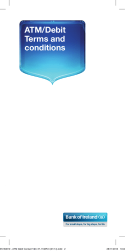 ATM/Debit Terms and conditions