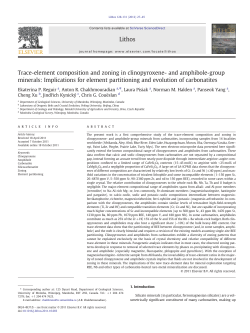 Trace-element composition and zoning in clinopyroxene