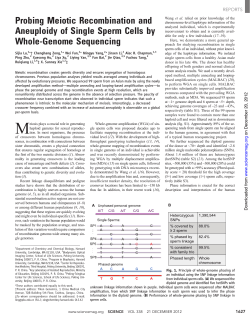 Probing meiotic recombination and aneuploidy of single sperm cells