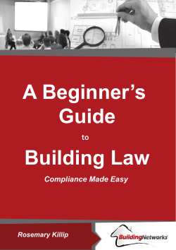 Building Law A Beginner`s Guide