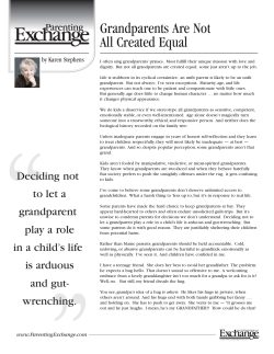 Grandparents Are Not All Created Equal