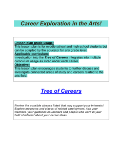 Career Exploration in the Arts! Tree of Careers