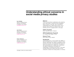 Understanding ethical concerns in social media privacy studies