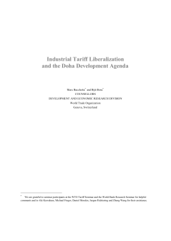 Industrial tariff liberalization and the Doha Development Agenda