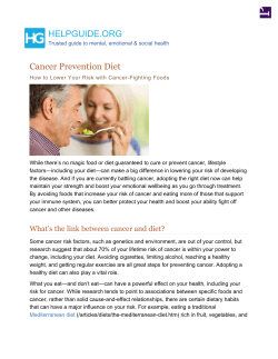 Cancer Prevention Diet: How to Lower Your Risk with Cancer