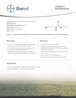 Banol Ornamentals Product Sheet