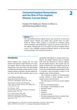 Cemented Implant Restorations and the Risk of