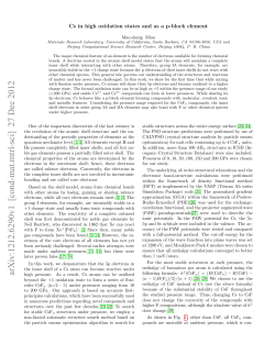 Cs in high oxidation states and as a p