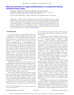 Electronic structure of copper phthalocyanine: A