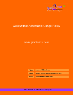 Quick2Host Acceptable Usage Policy www.quick2host.com