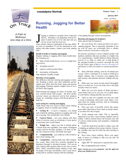 Running, Jogging for Better Health