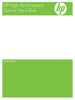 HP High-Performance Secure Hard Disk Setup Guide