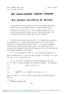 On semi-simple radical classes