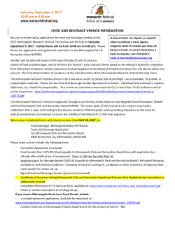 2017 Food Vendor Application