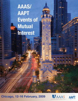 AAAS/ AAPT Events of Mutual Interest