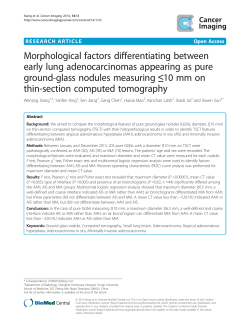 Morphological factors differentiating between early lung