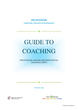 guide to coaching
