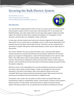 Securing the Bulk Electric System by Patrick Brown