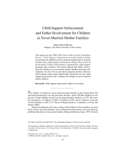 Child Support Enforcement and Father Involvement for Children in