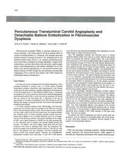 Percutaneous Transluminal Carotid Angioplasty and Detachable