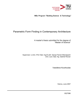 Parametric Form Finding in Contemporary Architecture