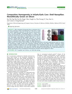 Composition Homogeneity in InGaAs/GaAs Core–Shell Nanopillars