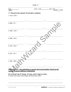 2 1-7. Round to the nearest 10 and add or subtract