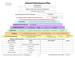 School Performance Plan - Washoe County School District