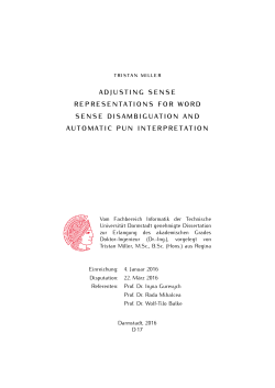 Adjusting Sense Representations for Word Sense