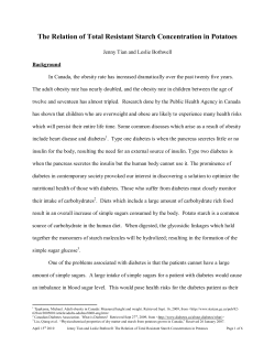 The Relation of Total Resistant Starch