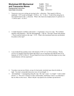 Mechanical and Transverse Waves