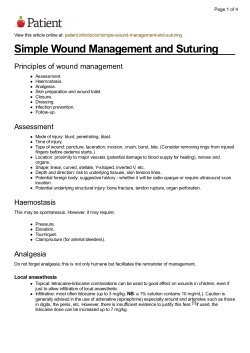 Simple Wound Management and Suturing