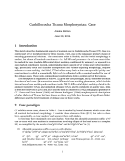 Nominal case - UC Berkeley Linguistics