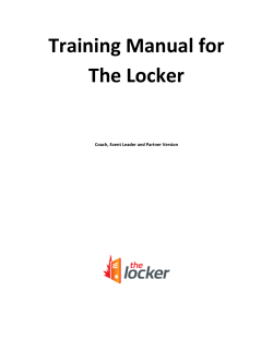 Training Manual for The Locker