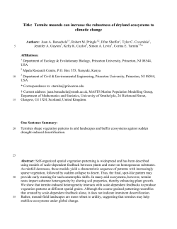 Termite mounds can increase the robustness of dryland ecosystems