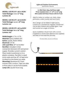 MODEL: LED-RC-OT-1-3K-12-ACDC Total Wattage: 1 w x 12&rdquo; long