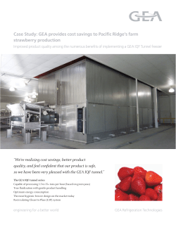 Case Study: GEA provides cost savings to Pacific Ridge`s