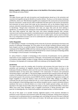 1 Making megaliths: shifting and unstable stones in the Neolithic of