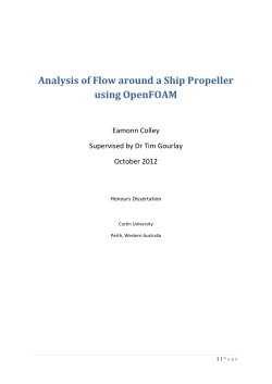 Analysis of Flow around a Ship Propeller using