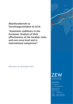 Automatic Stabilizers in the Eurozone